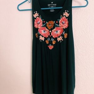 american eagle floral tank top